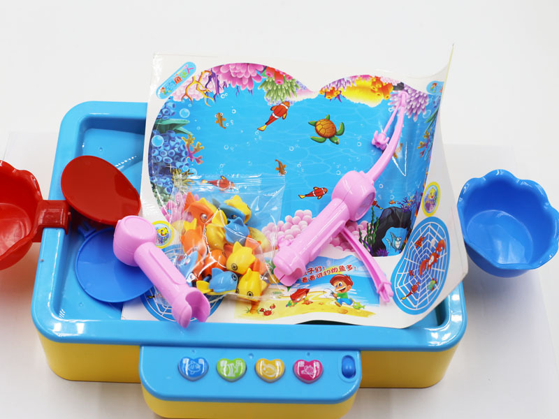 捕鱼达人多功能磁性电动仿真钓鱼玩具 儿童礼物益智早教玩具