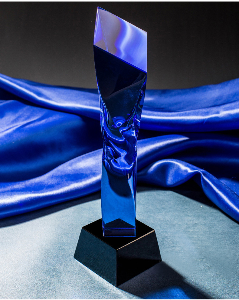 彩色奖杯水晶定制活动纪念品比赛奖杯高档奖杯订做晚会颁奖礼品