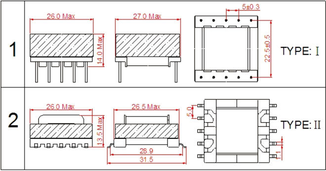 EFD系列 变压器EFD15\20\25\30 卧式4+4 5LED电源变压器高频变压器 电源变压器小型变压器 厂家直销 高频变压器,电子变压器,EFD系列