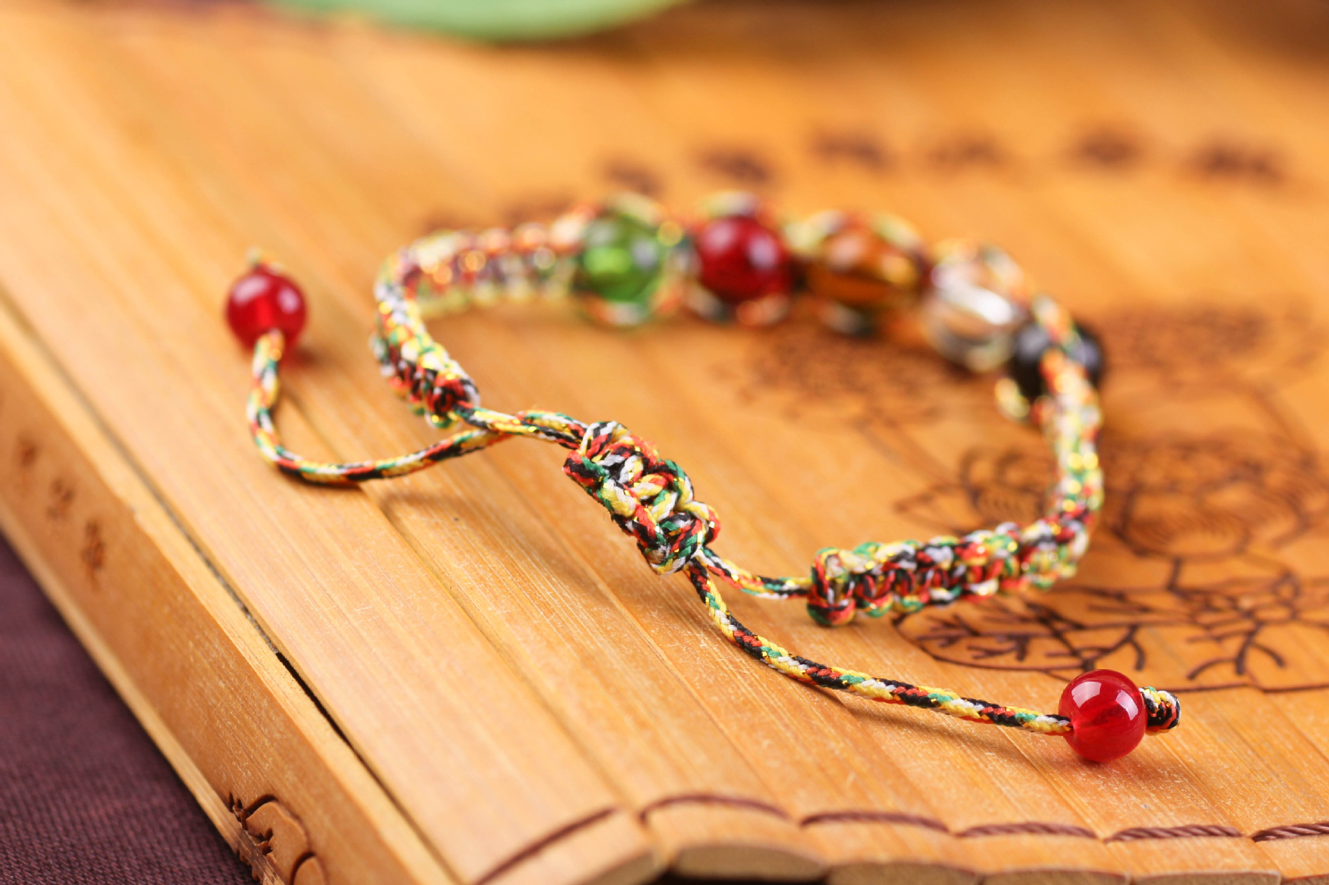 韩版时尚编制手链 五彩绳五色线手绳 五行