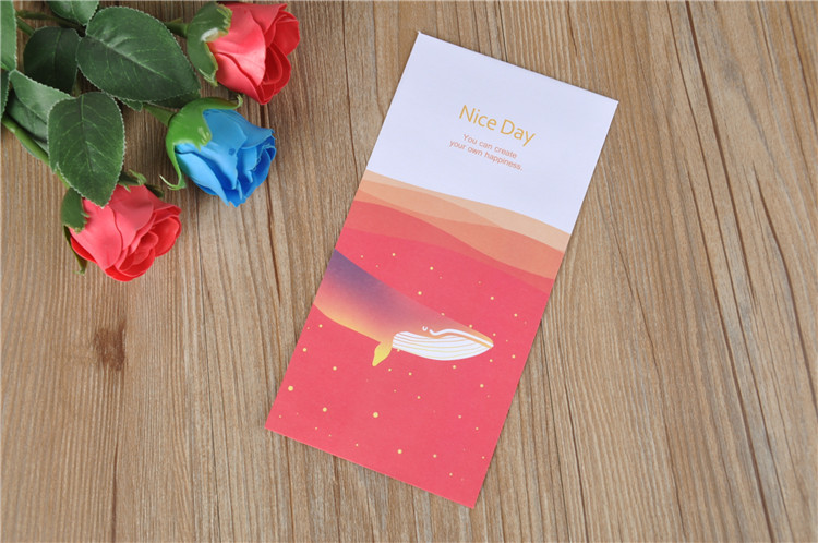 -韩国创意时尚精品山本水册-大号信封 鲸之海个