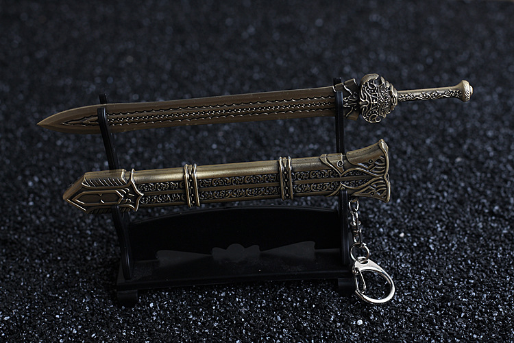 诛仙青云志影视周边兵器 诛仙剑 天邪剑武器模型钥匙扣挂件