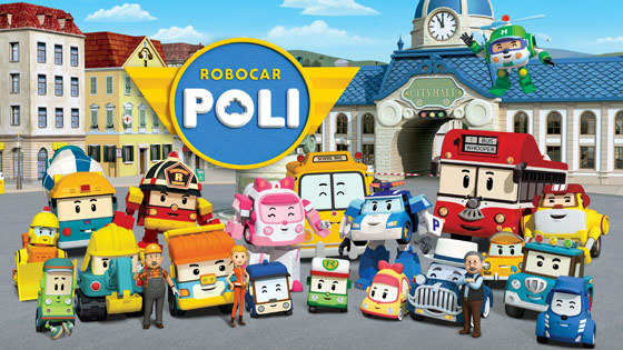 热销 推荐 韩国q版超可爱robocar poli 变形机.
