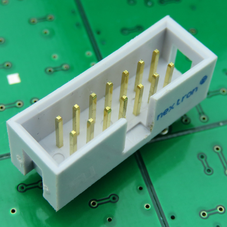 简易牛角座 直针 dc3-10p 10脚2.54mm间距 isp接口 jtag插座 铜
