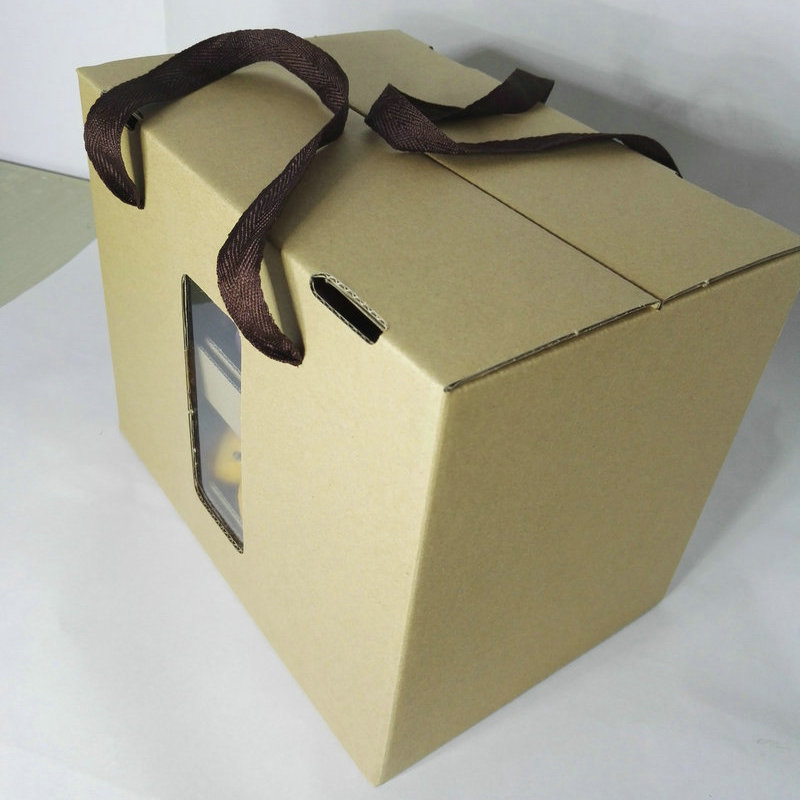 创意手提绳礼品盒子 水果包装盒纸盒 手工