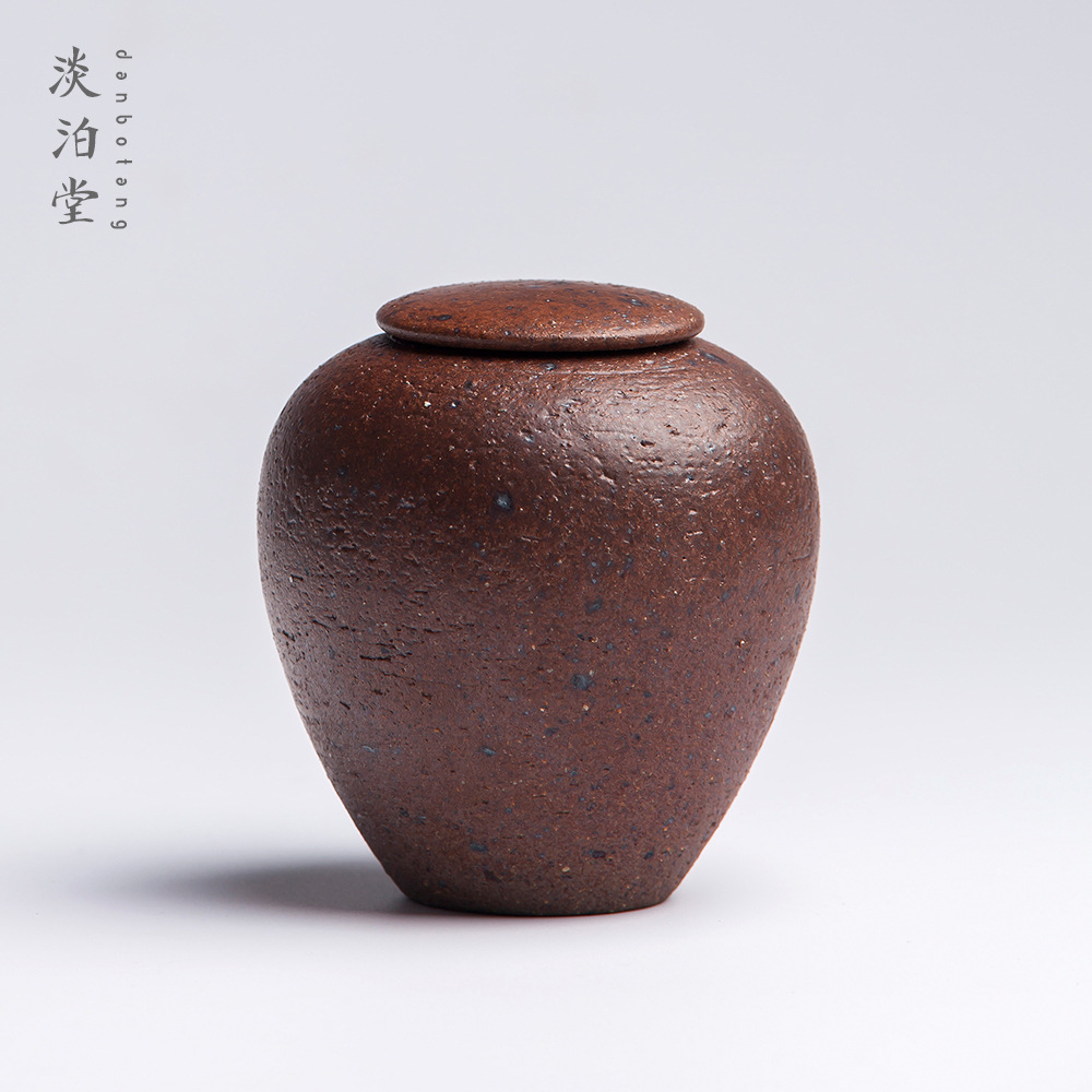 晴先生景德镇粗陶 茶叶罐 小茶仓 便携 旅行罐出游方便携带