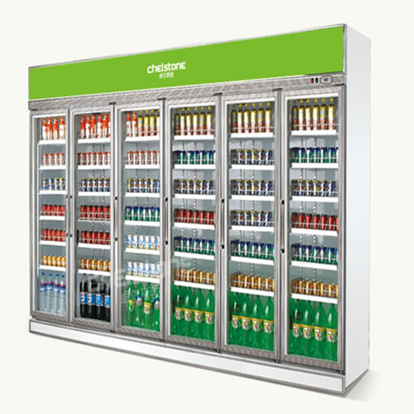 厂家直销六门饮料冷藏展示柜超市立式冰箱便利店大冰柜保鲜陈列柜