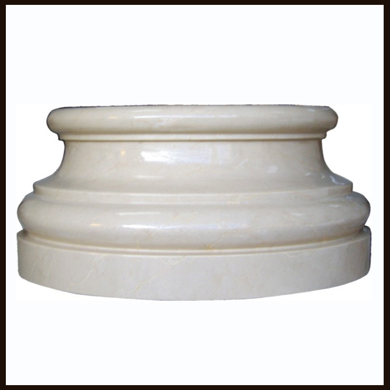 厂家批发定制石雕柱顶石 柱子底座石材 寺庙柱基石景点石柱墩