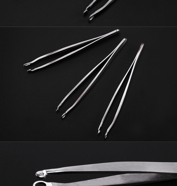 厂家批发 不锈钢鼻毛夹 鼻毛修剪镊子 圆头鼻毛修剪工具化妆用具