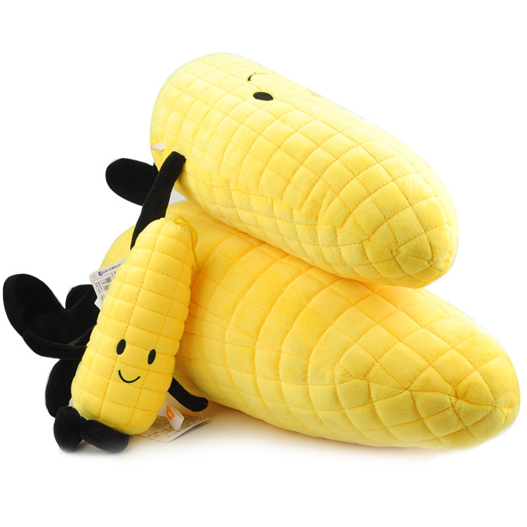 韩版可爱玉米抱枕 蔬菜毛绒玩具 玉米玩偶