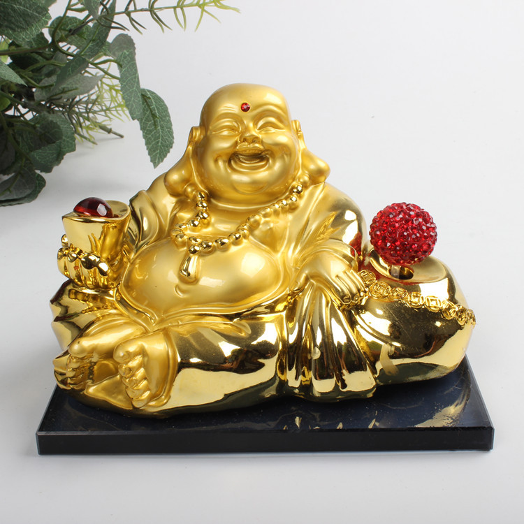 弥勒佛摆件佛太阳转运佛汽车内饰用品摆件车载弥勒佛香水礼品