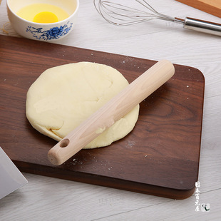 日本 实木擀面杖 和面棍擀饺子皮专用压面棍擀面棍 烘焙厨房用品