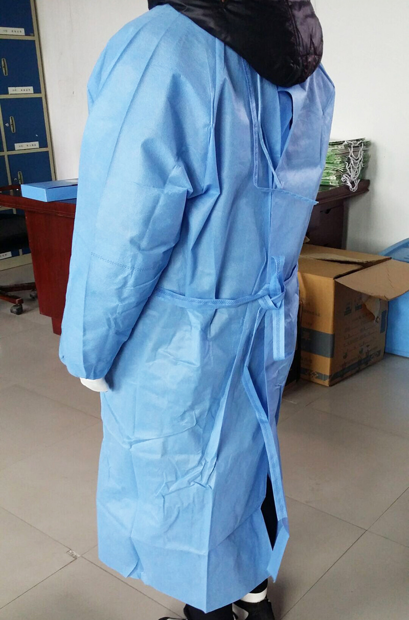 一次性无菌手术衣 无纺布隔离服 医用医生手术服 蓝色隔离衣批发