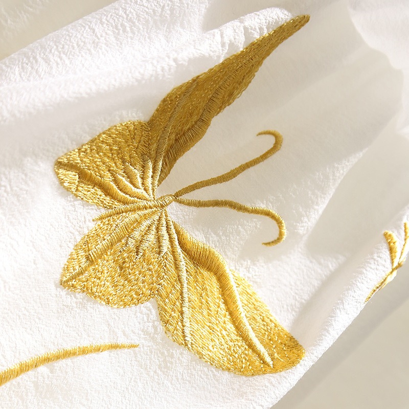 2016春夏新款女装重工刺绣金线蝴蝶名媛气质长袖翻领连衣裙