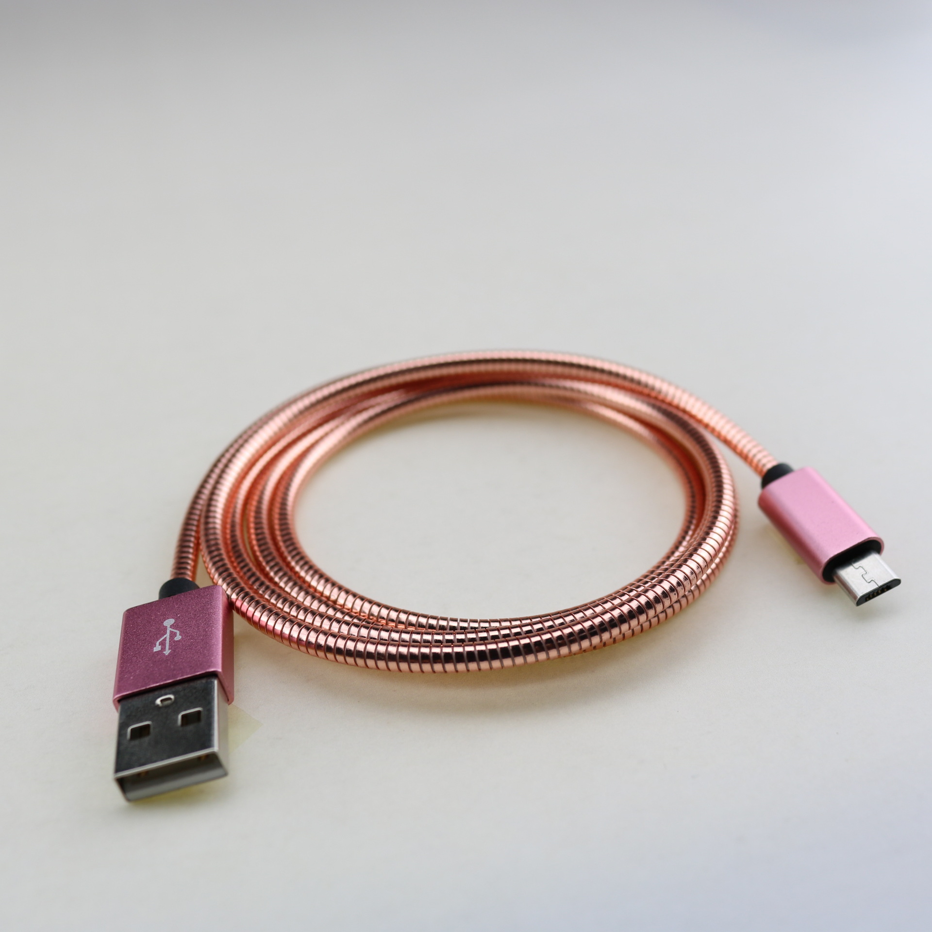 304不锈钢全金属数据线苹果 567usb手机线 铝合金外壳金属软管