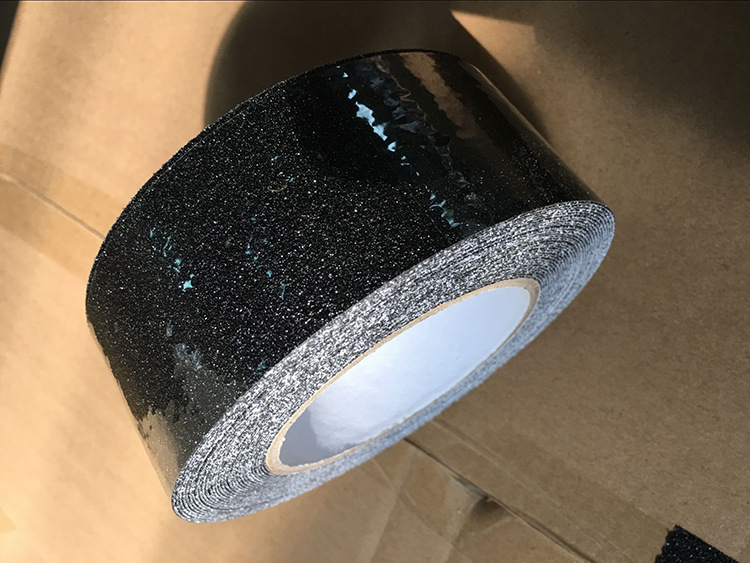 黑色铝箔80目油性磨砂地板胶带浴室地面防水防滑贴地耐磨磨砂防滑