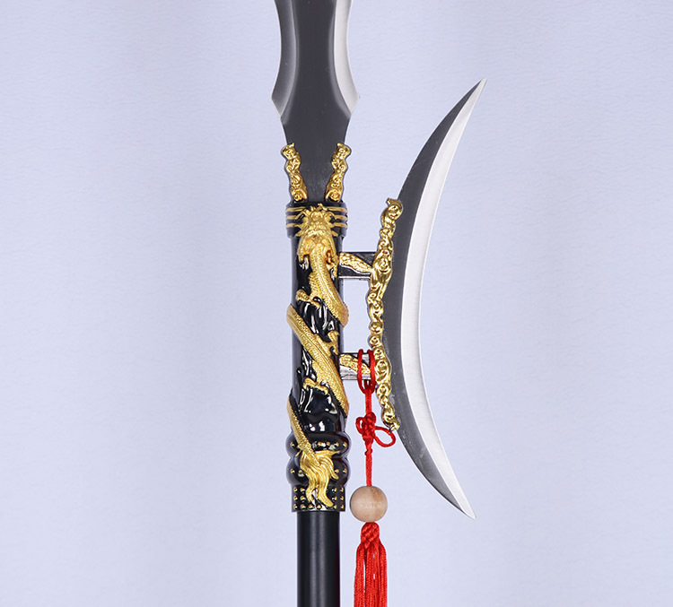 吕布方天画戟双单月戟十八般兵器武术用品红缨枪长矛未开刃