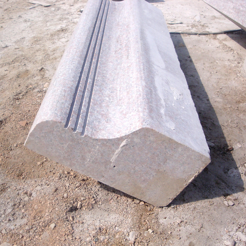 芝麻灰弧形路边石 灰色花岗岩路边石定制 山东芝麻灰路边石供应商 - 