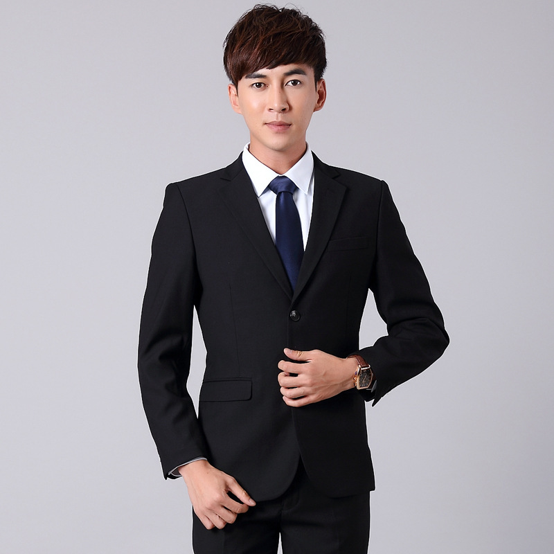 男士西服套装青年修身绅士正装春秋新款职业