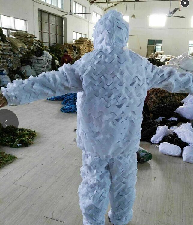 销售纯白色叶状雪地伪装服 雪地隐身伪装服 规格可定制