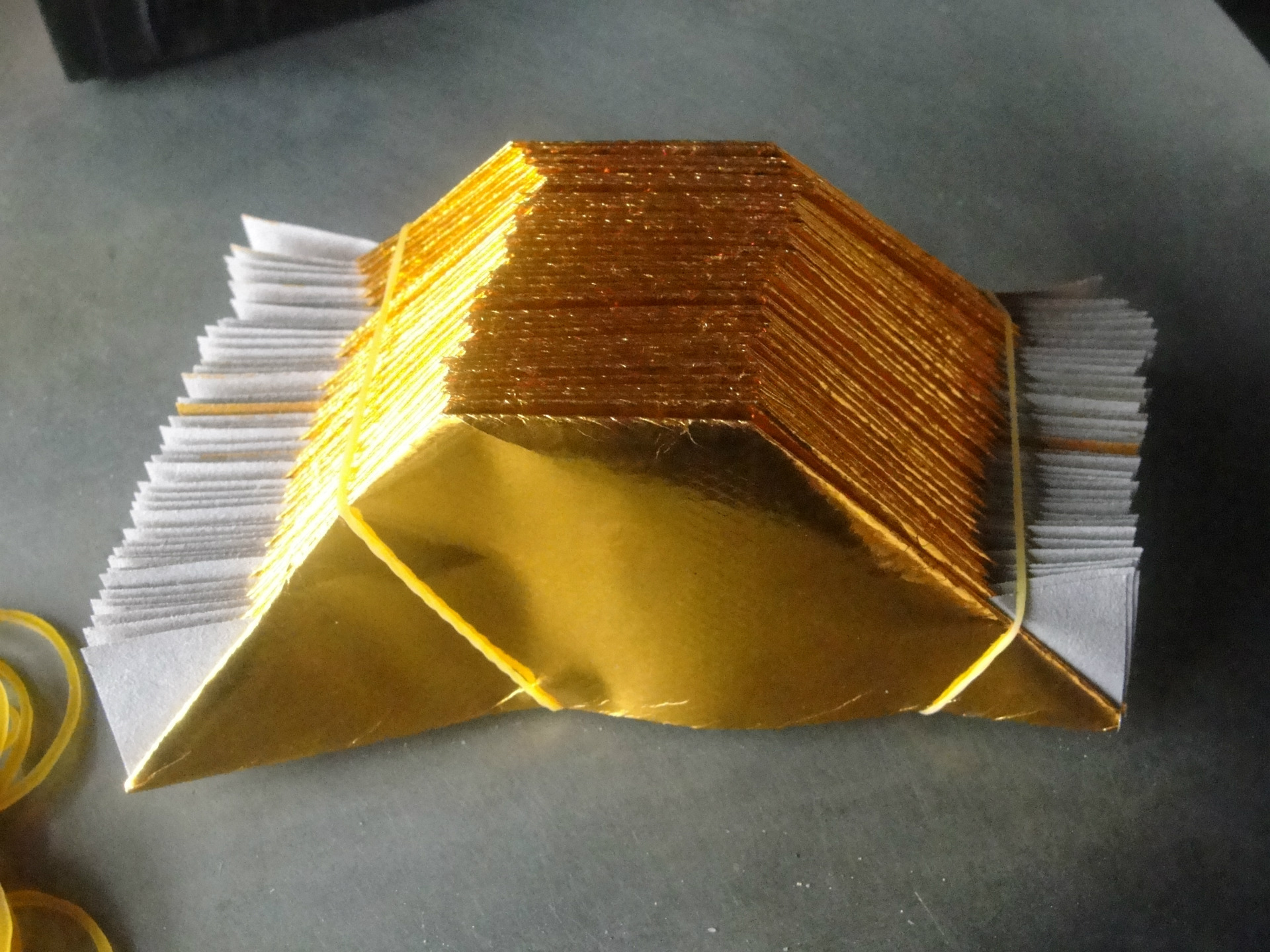 机叠金元宝 尺寸10*13 祭祀金元宝纸批发 厂家直销殡葬用品