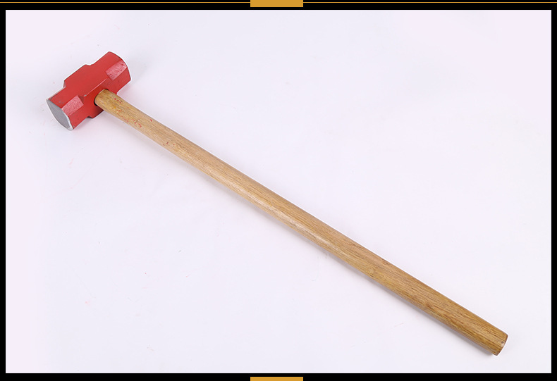 木柄八角大锤 锻打碳钢手动五金锤子 施工安装多功能大锤