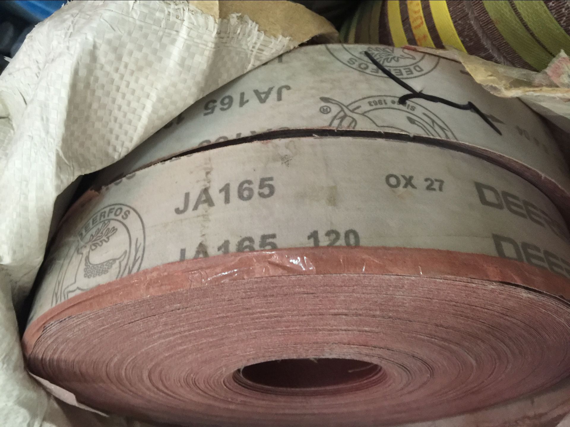 韩国鹿牌ja165砂布卷100米*50mm宽进口砂布卷 砂布带非常定做