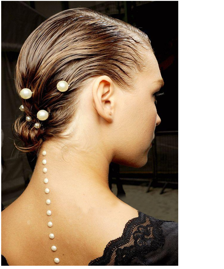 红色白色韩式珍珠头饰新款韩式水钻漫展摆摊女式创意款新年头饰