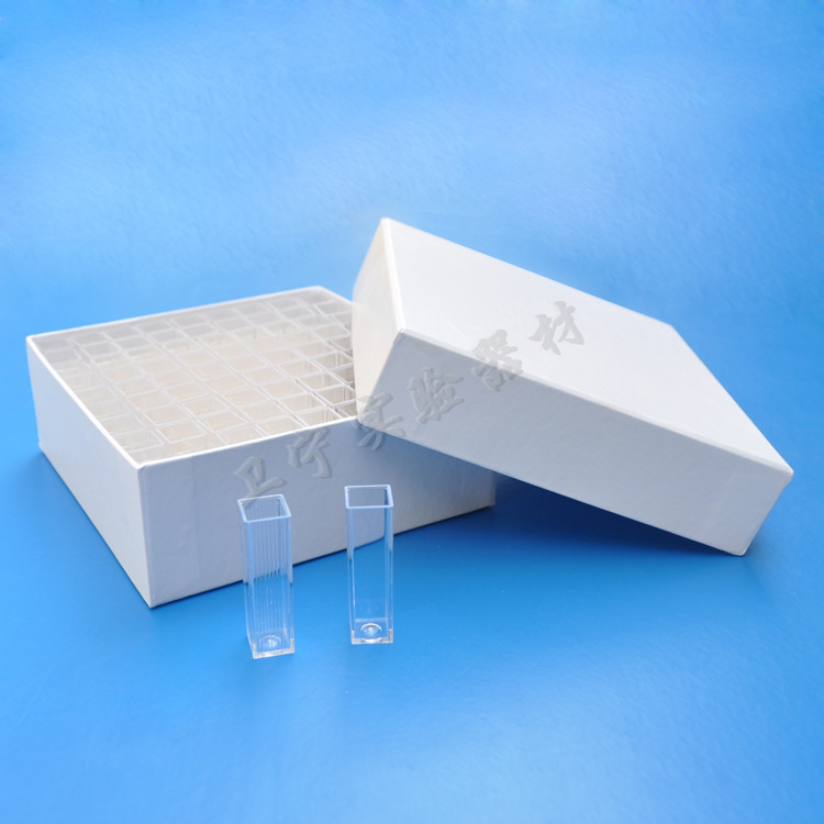 4.5ml一次性塑料比色皿 两光窗标准型聚苯乙烯比色杯 81个/盒