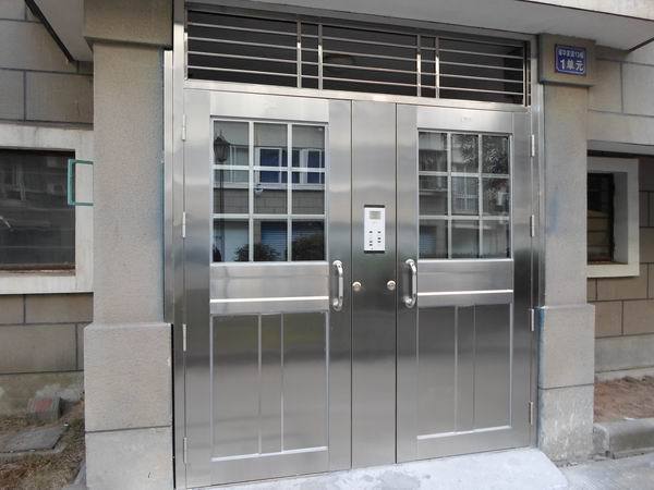 不锈钢门小区单元楼宇对讲门进户子母门工程非标门厂家直销