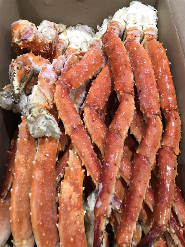 进口俄罗斯帝王蟹腿阿拉斯加冰鲜皇帝蟹鲜活熟冻蜘蛛蟹大螃蟹腿