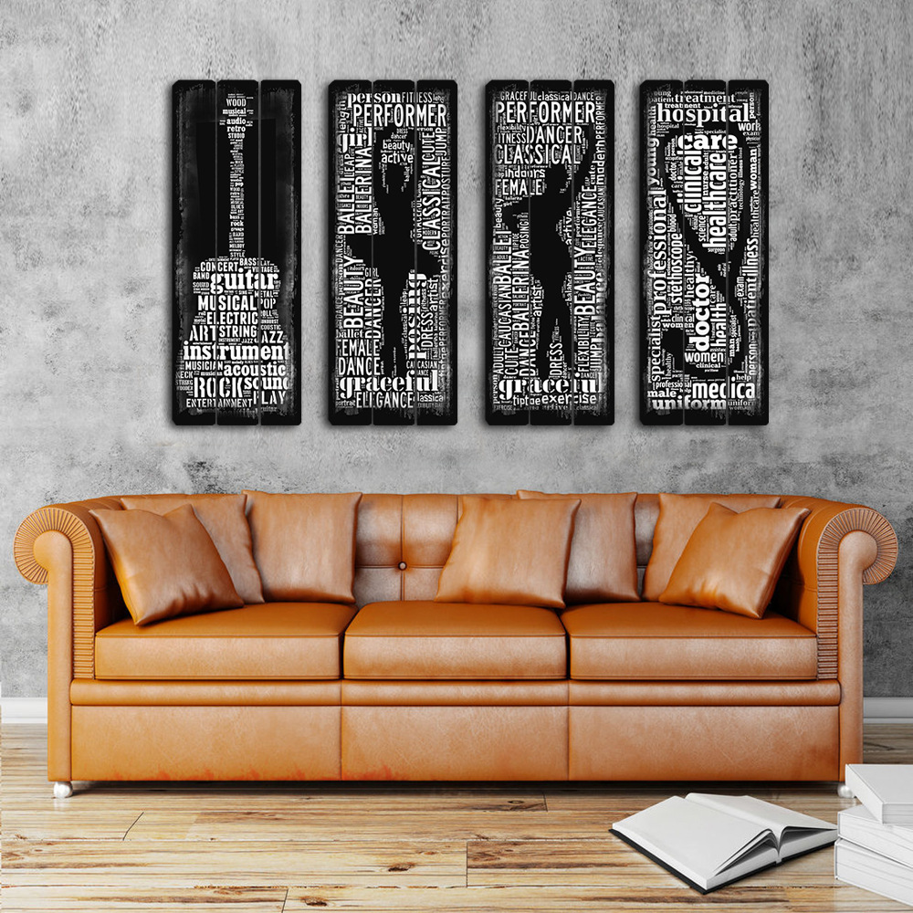 工业风木板装饰画loft网咖酒吧家居服装店怀旧创意墙面壁挂壁饰