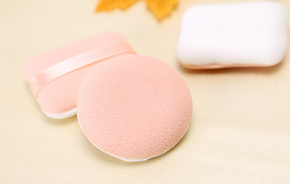 可俐两用化妆粉扑q094 透气易上粉 磨边方圆形粉扑套装 送小梳子