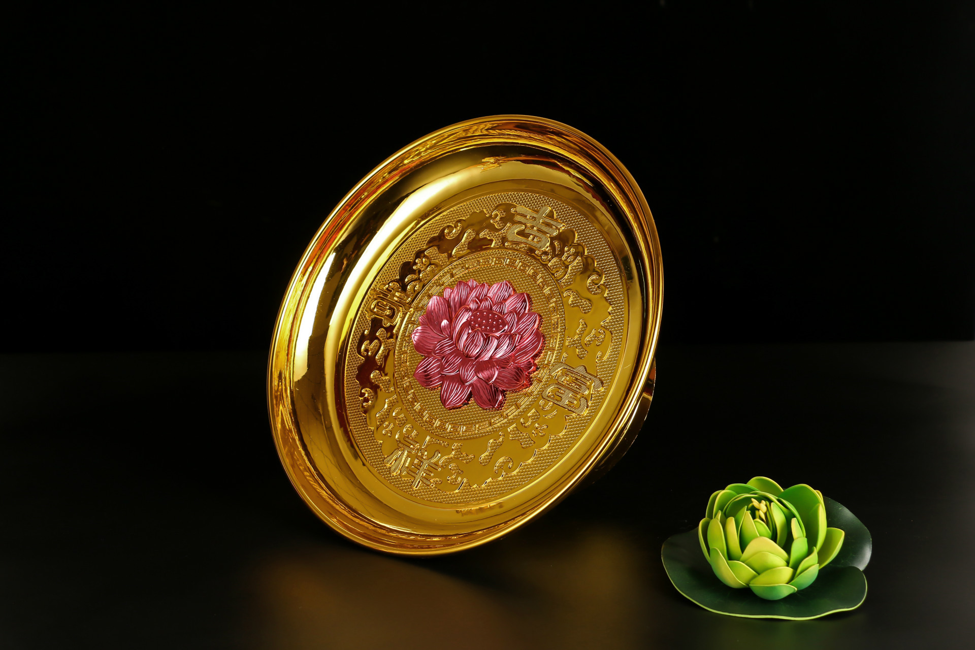 【佛堂用具】宗教用品 塑胶果碟 招财果盘 莲花供盘