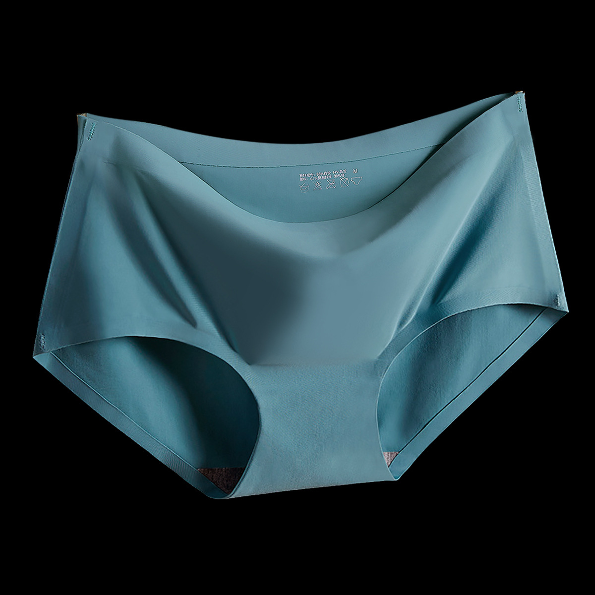 天蓝色性感无痕内裤女式纯色冰丝一片式无缝少女内裤 日系批发