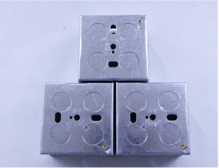 86镀锌暗装通用开关盒/墙壁防潮金属接线盒/铁暗盒底盒 开关配件