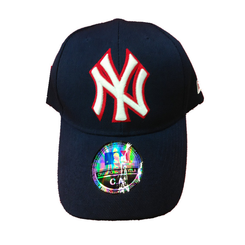 外贸高品质ny字母刺绣纯色棒球帽 情侣鸭舌帽 美国篮球队鸭舌帽