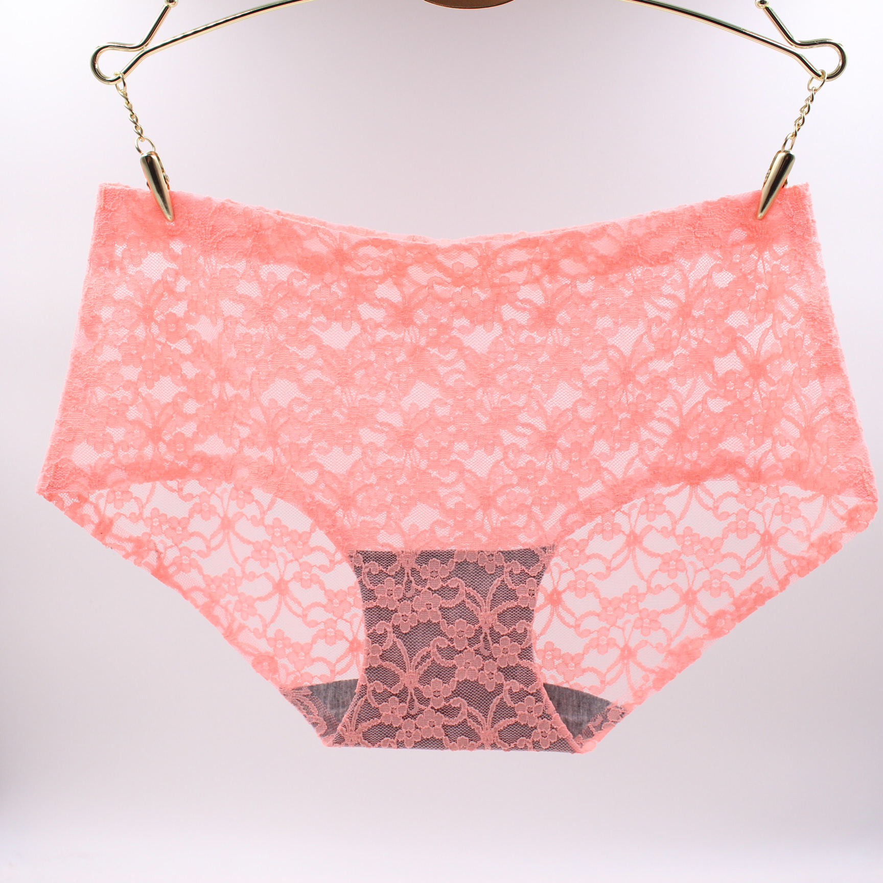 爆款透气性感网纱内裤透明一片式无痕女士内裤纯棉三角裤批发