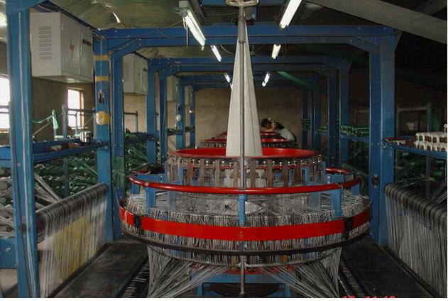 绿色圆织网袋加工机器