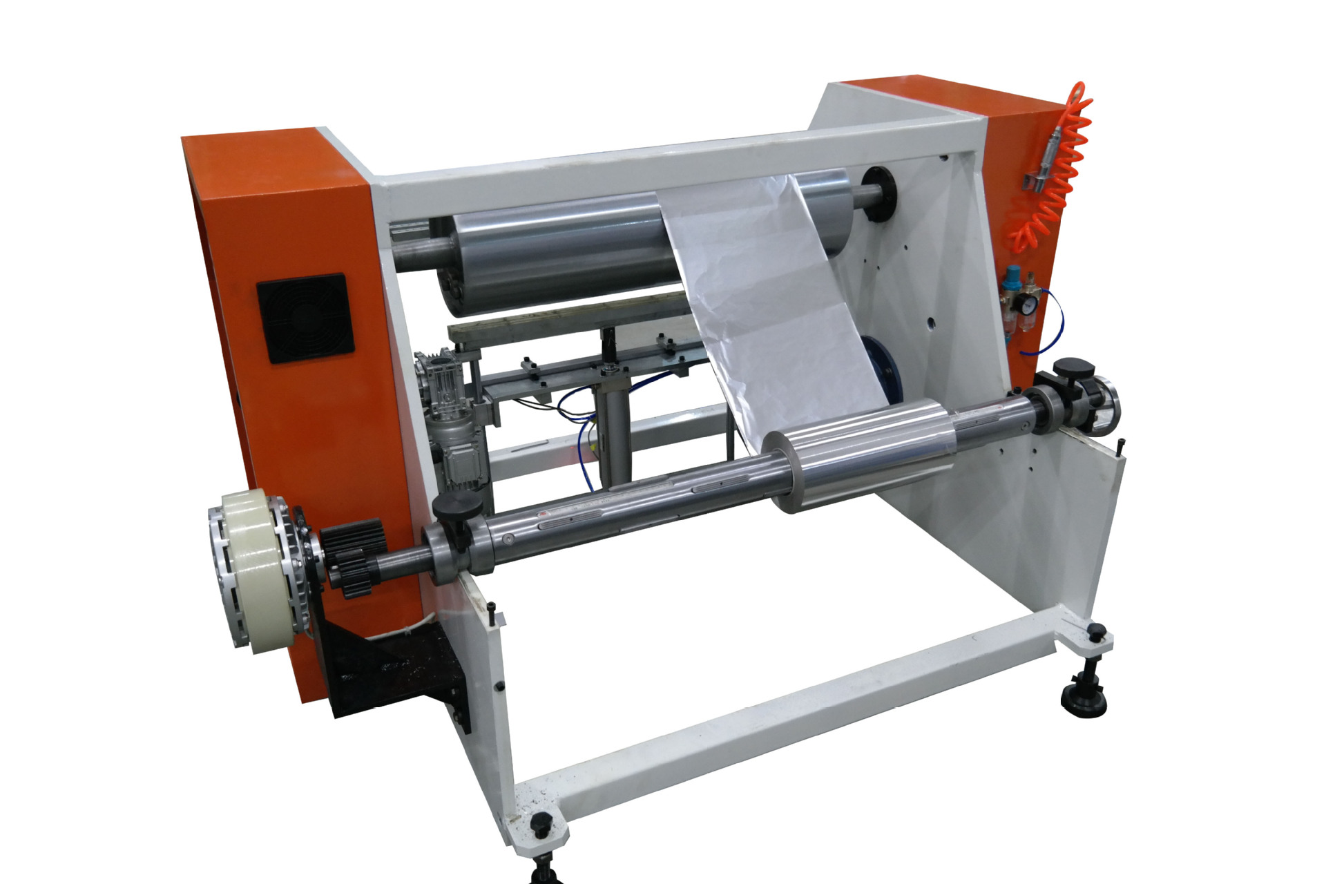 半自动高速铝膜复卷机plc控制变频调速大卷变小卷机械厂家直销