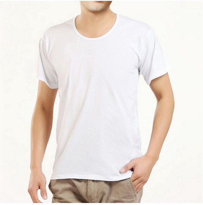 老头衫中老年人背心男士夏季纯棉白色圆领短袖加肥加大码宽松汗衫