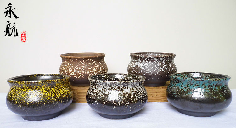 德化县永航陶瓷研究所 供应信息 工艺品 新款微型绿植物盆栽 花盆陶瓷