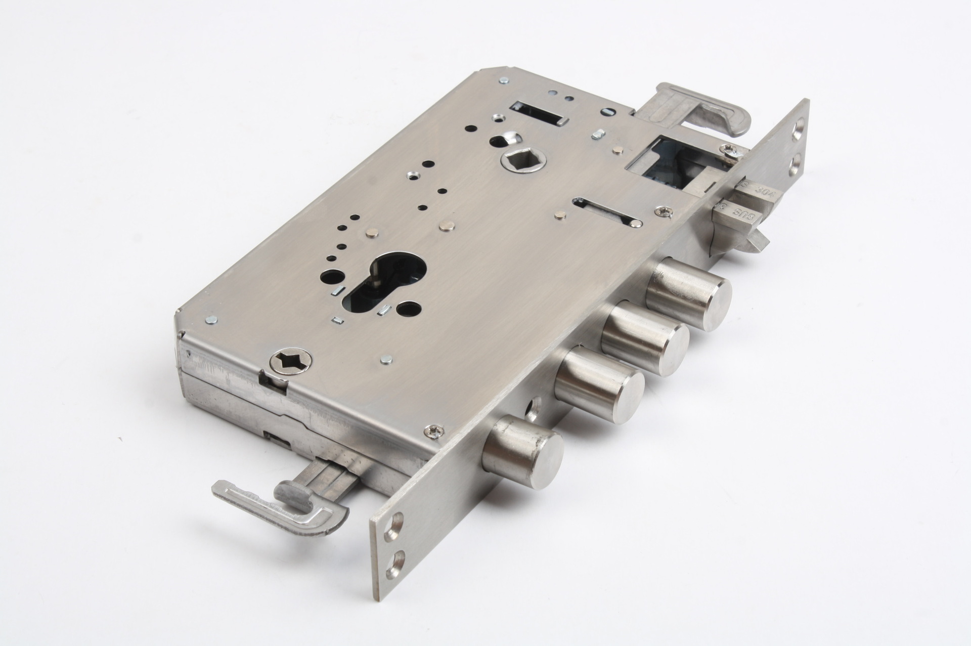 庭锋王力锁体全钢圆柱两档6068指纹电子防盗锁30x240小霸王锁体