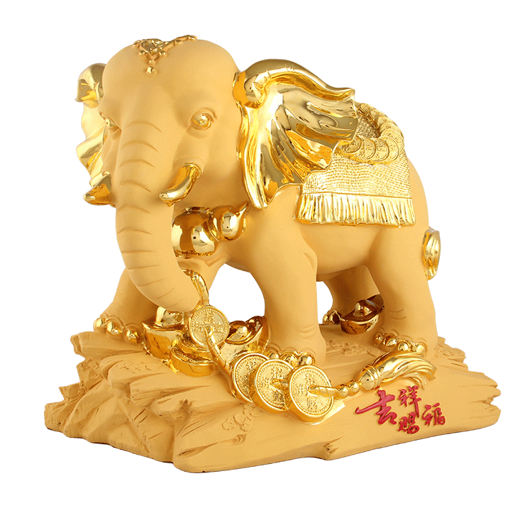 大象摆件客居家居办公室装饰工艺品批发 开业乔迁礼品富贵荣华象