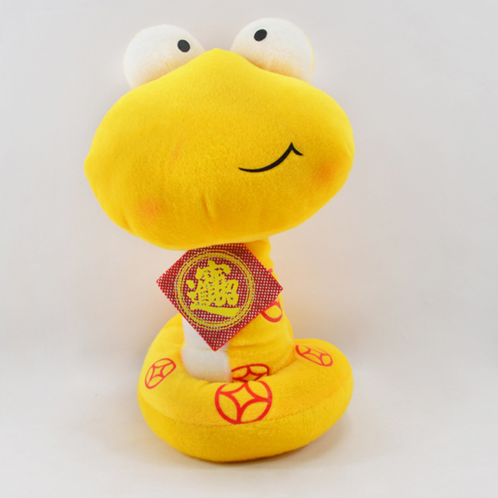 佛山毛绒玩具厂创意卡通吉祥物福蛇公仔公司活动宣传礼品来图定制