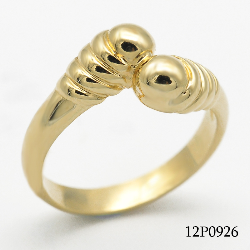 法国设计欧美风格18k包金戒指 双头蛇造型个性镀金戒指