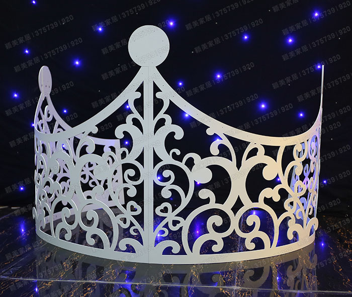 新款pvc婚庆布场道具欧式雕花皇冠拱门 影楼婚纱舞台厨窗背.