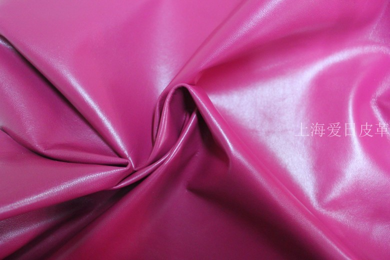 厂家直销头层玫红色粉色绵羊皮 大货批发 服装用皮革