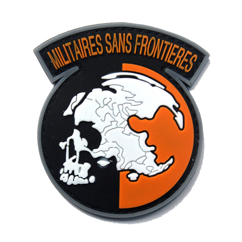 无国界之军pvc臂章魔术贴