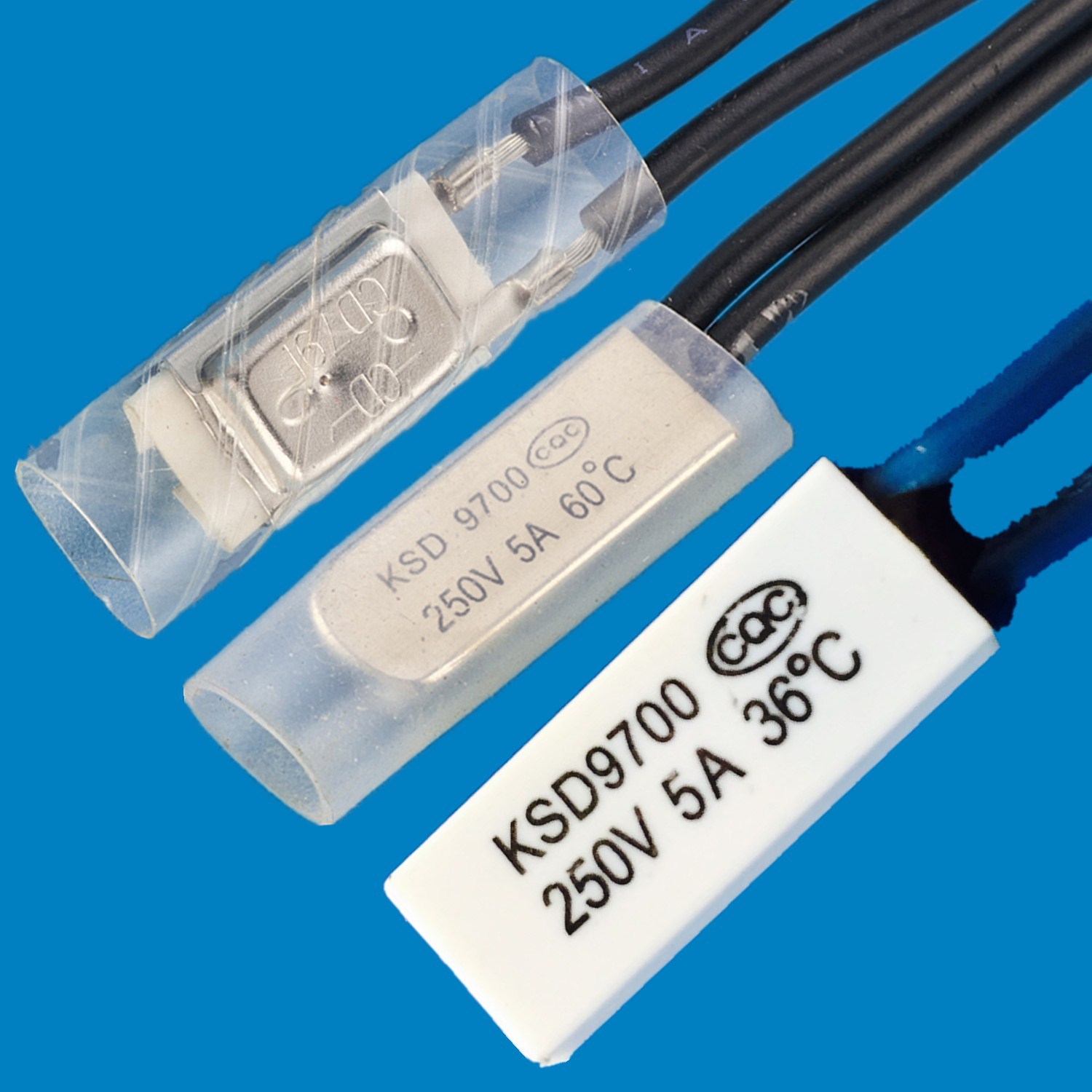 厂家热销ksd9700温度开关98度5a胶壳过热温控保护器